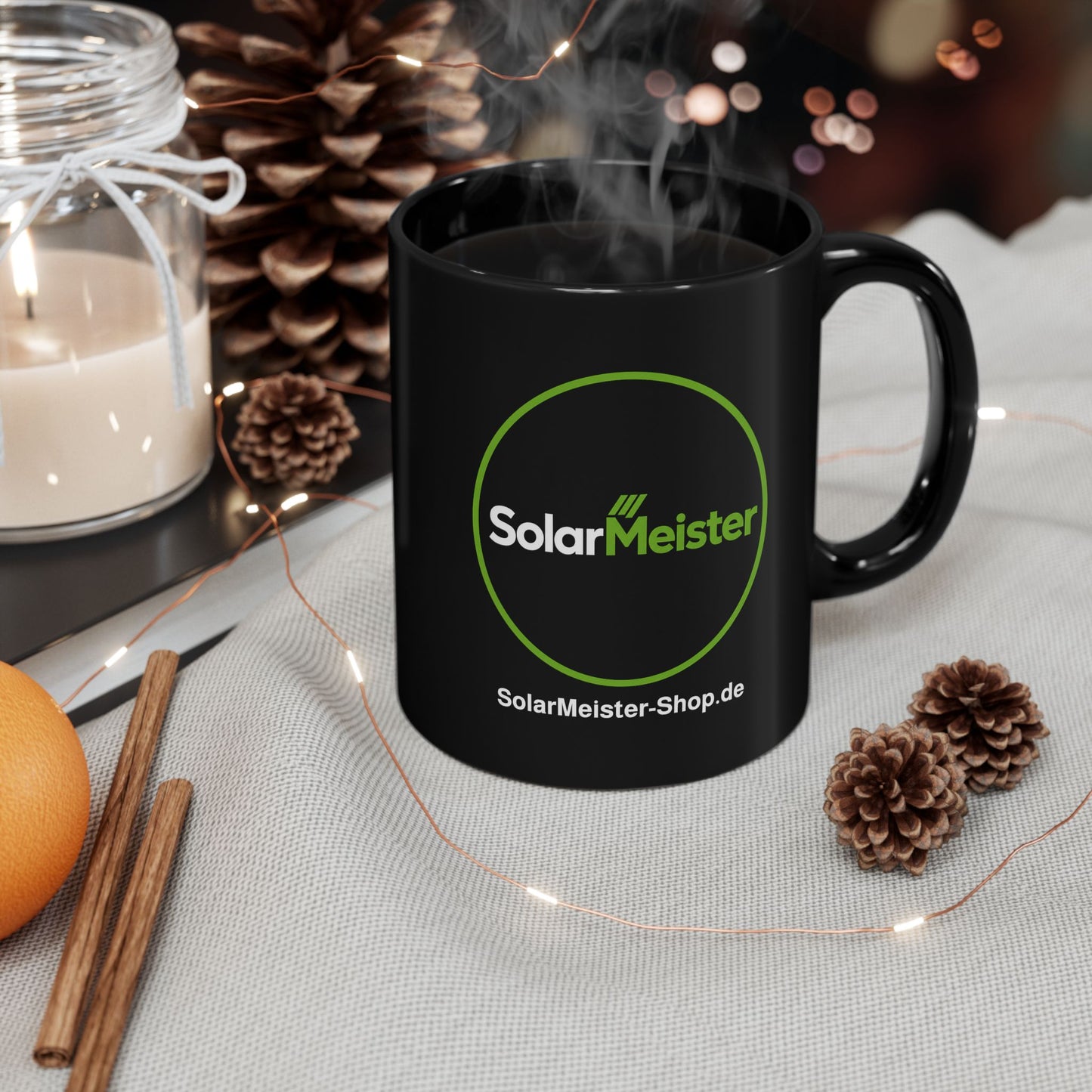 Copy of Copy of SolarMeister Black Coffee Mug – 11oz/15oz Logo Ceramic Cup