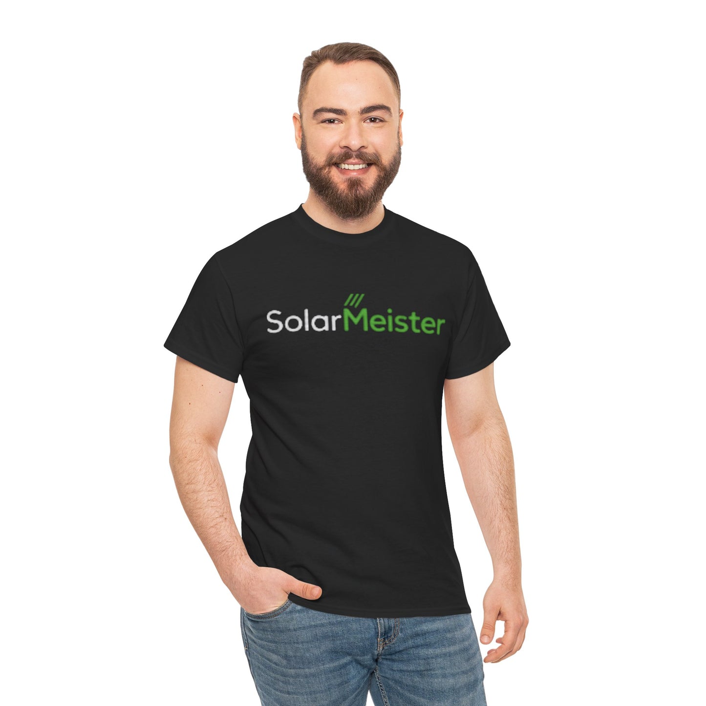 SolarMeister Logo-T-Shirt – Nachhaltiges Solarunternehmen-T-Shirt – Dunkles Shirt