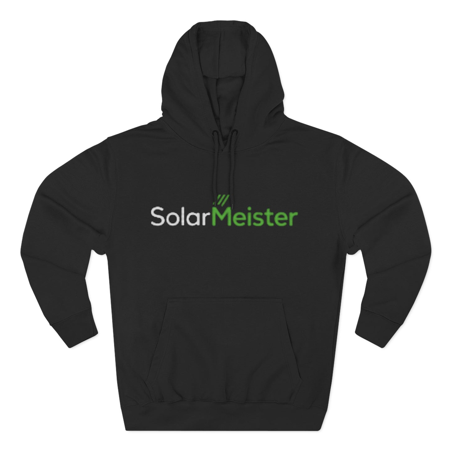Meister Logo Hoodie — Minimalist White Fleece Pullover