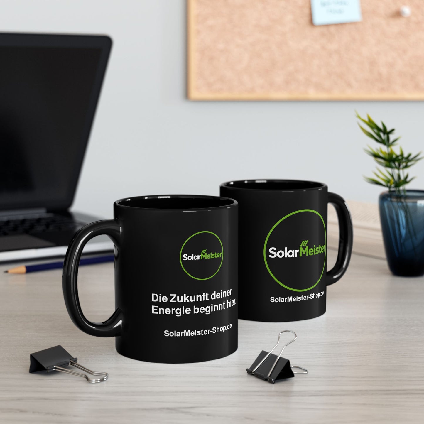 Copy of Copy of SolarMeister Black Coffee Mug – 11oz/15oz Logo Ceramic Cup
