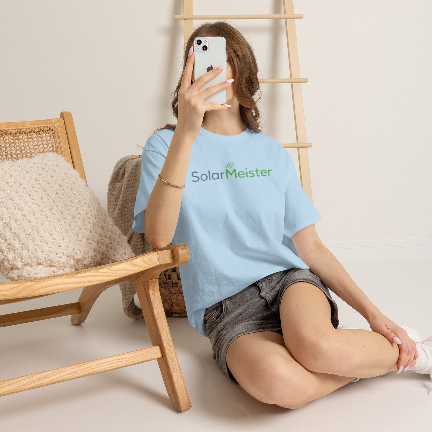 SolarMeister Logo-T-Shirt – Nachhaltiges Solar-Branding auf der Vorderseite