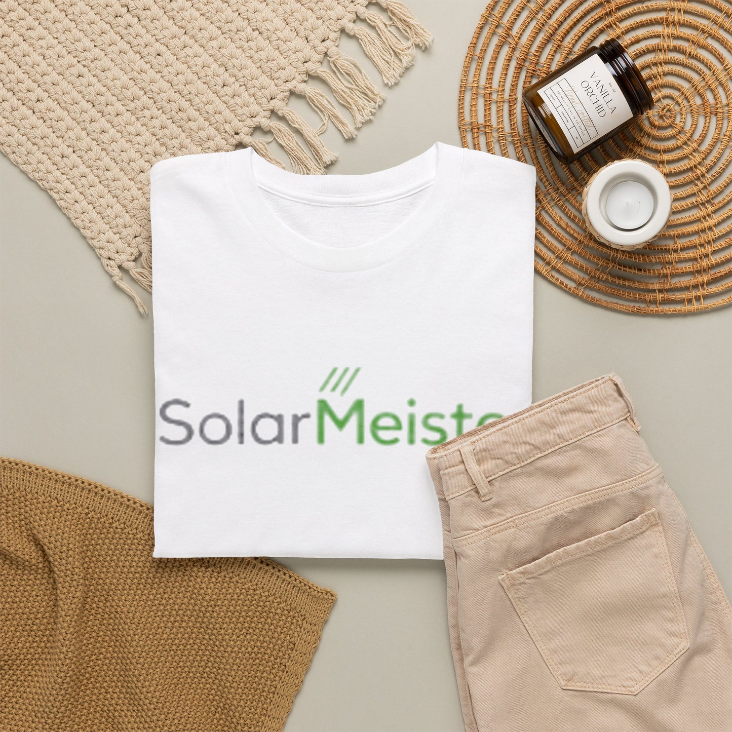 SolarMeister Logo-T-Shirt – Nachhaltiges Solar-Branding auf der Vorderseite