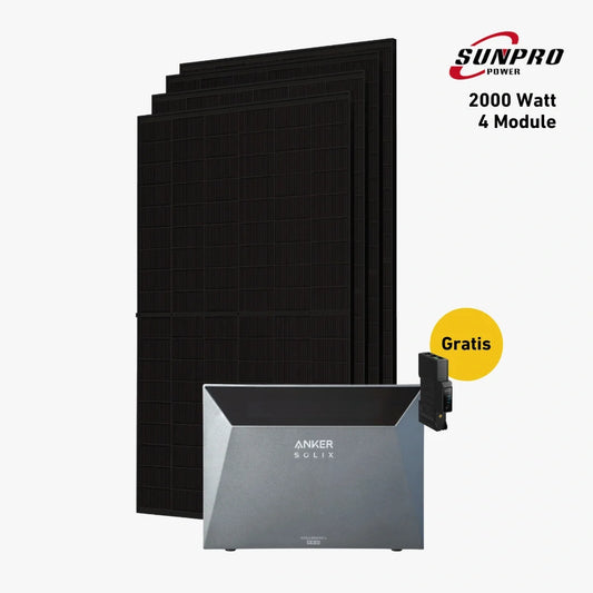 Max 2000 bifazial Pro mit Anker SOLIX Solarbank 4 E5000 Pro
