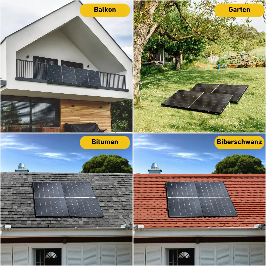 Bifaziale Solarmodule des Basic 900 Pro mit Anker SOLIX Solarbank 3 – Detailansicht